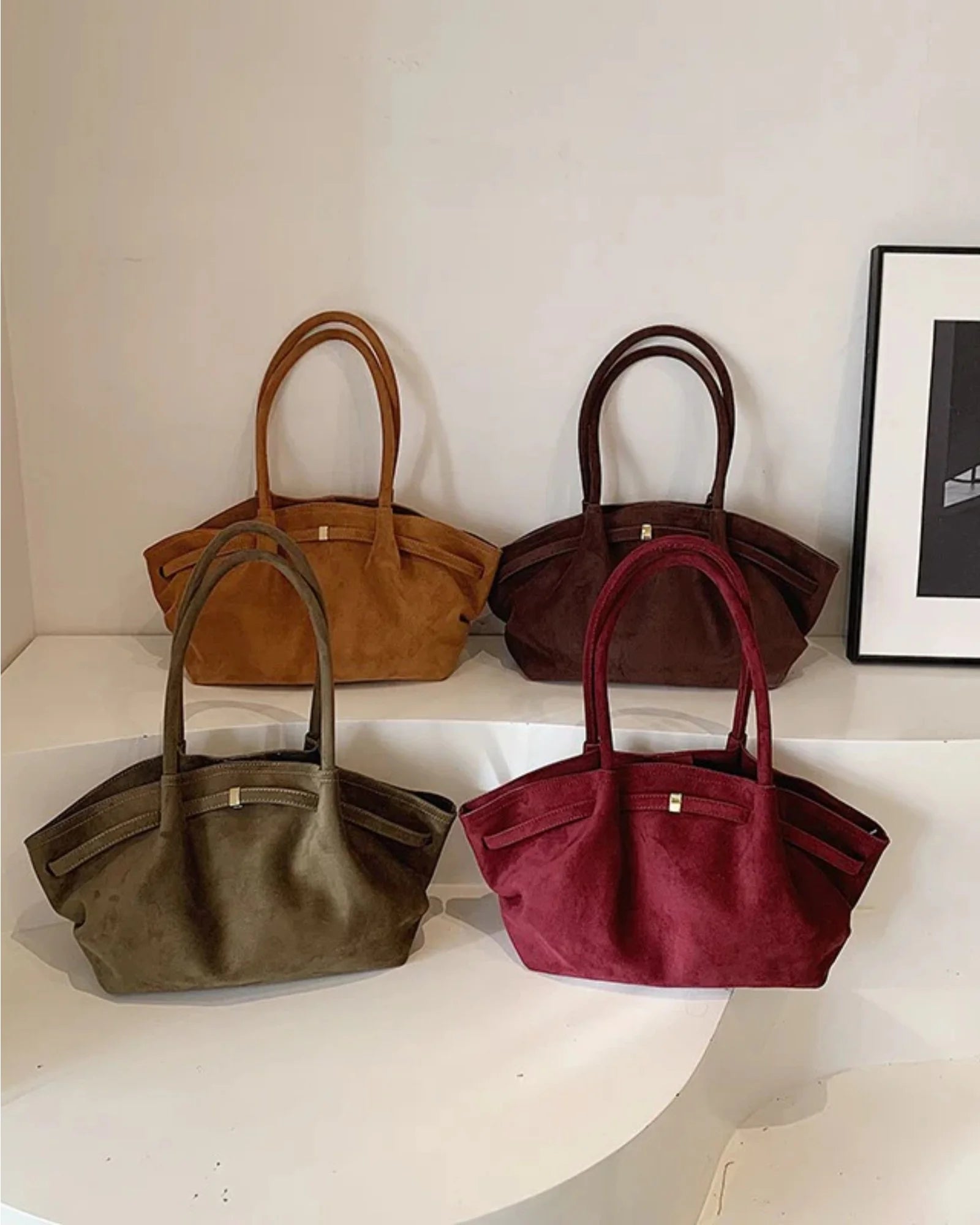 Gracie Suede Tote Bag