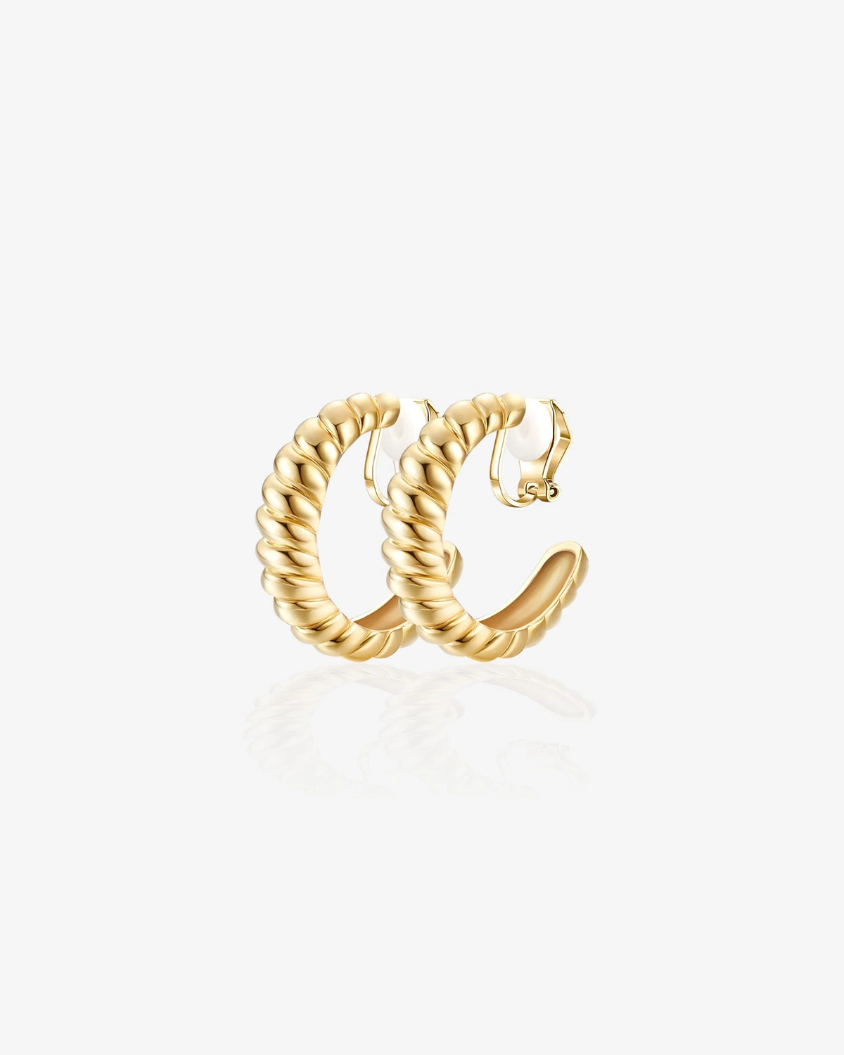 Brioche Clip-on Hoops