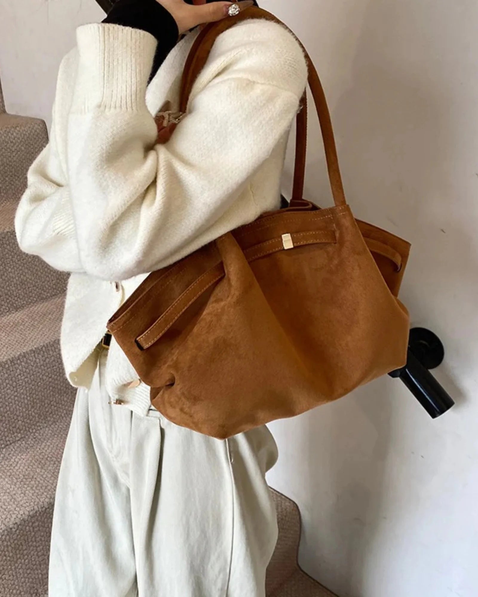 Gracie Suede Tote Bag
