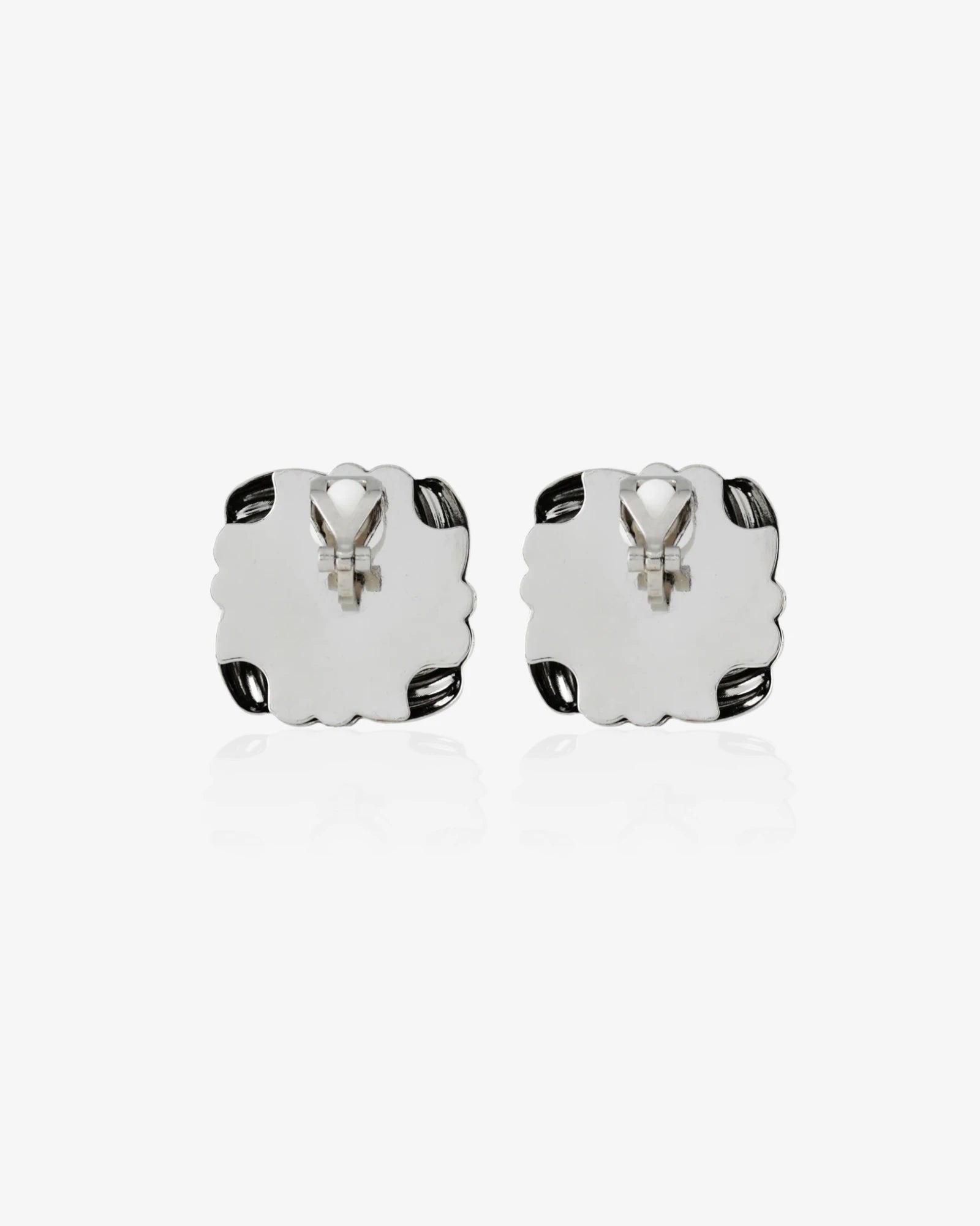 Pair of earrings on a white background