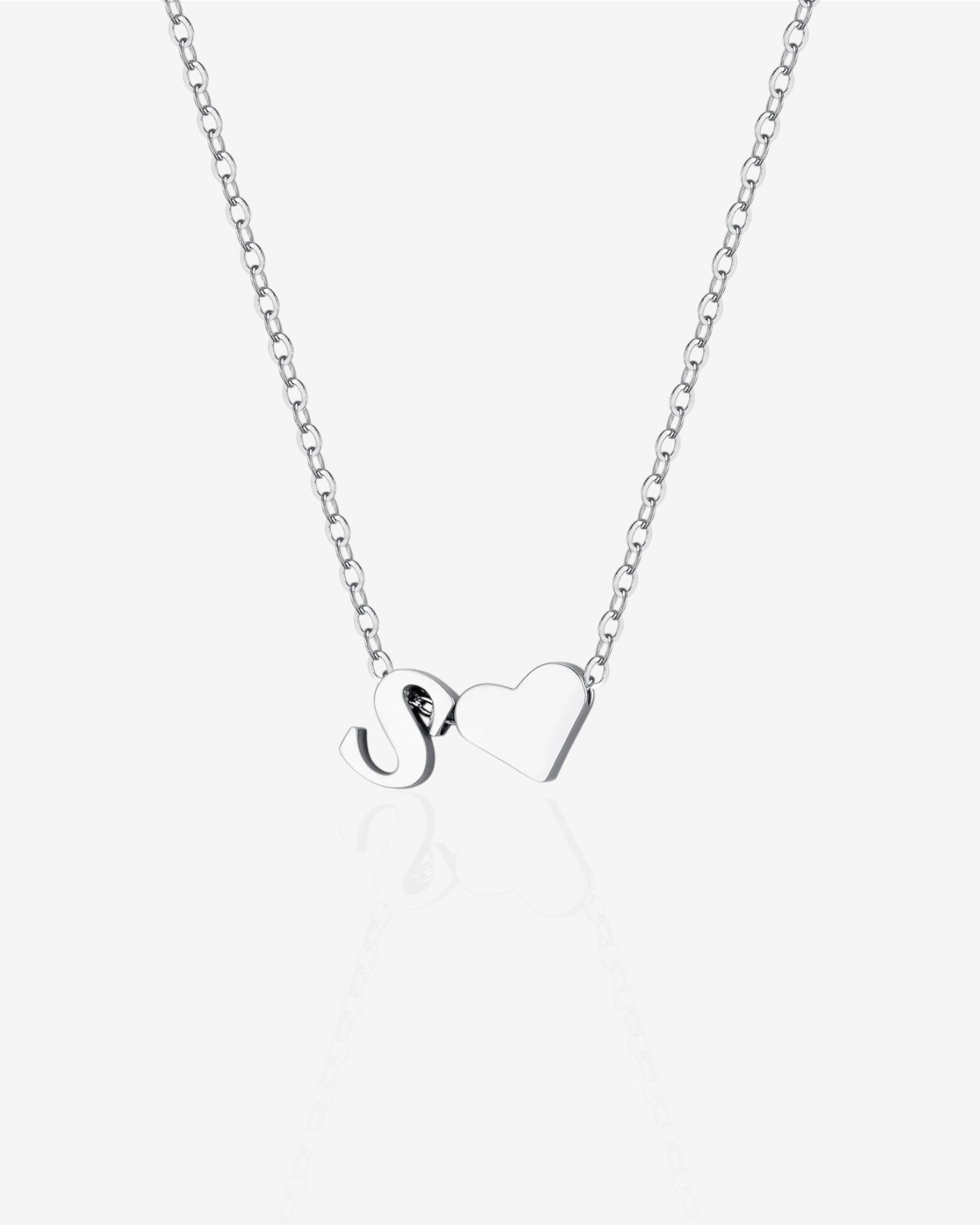 Vaia Heart Initial Necklace