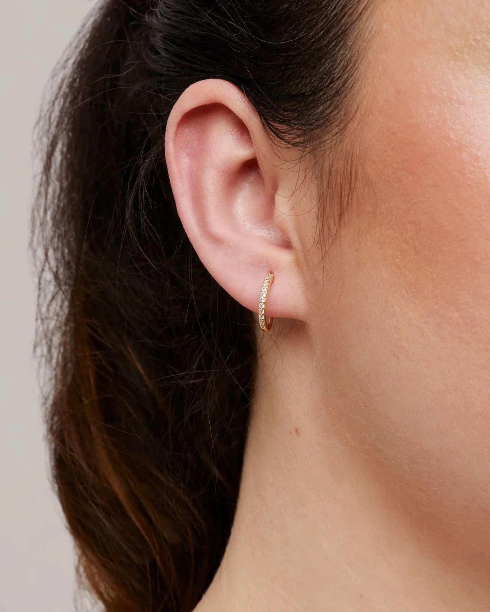 Pavé Diamond Clip-on Huggies