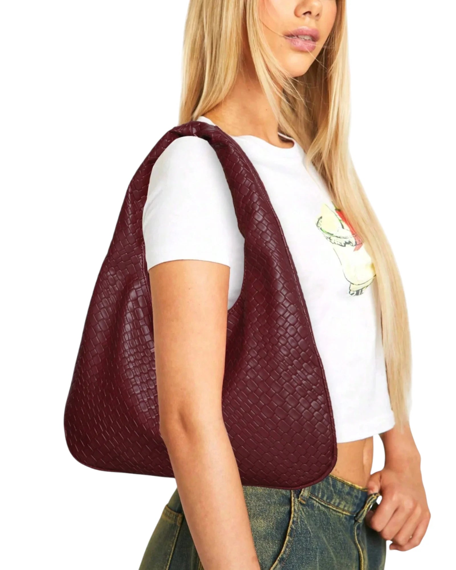 Elie Woven Shoulder Bag