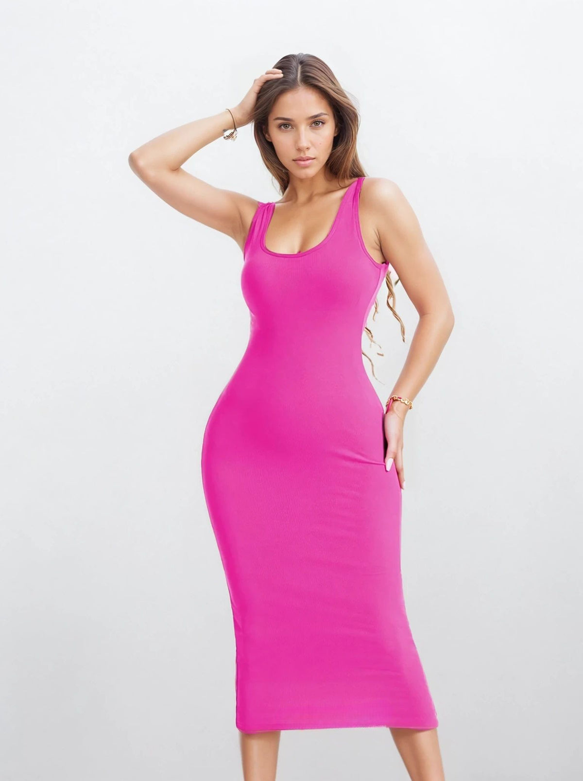 The Sculpt Scoop Midi Dress