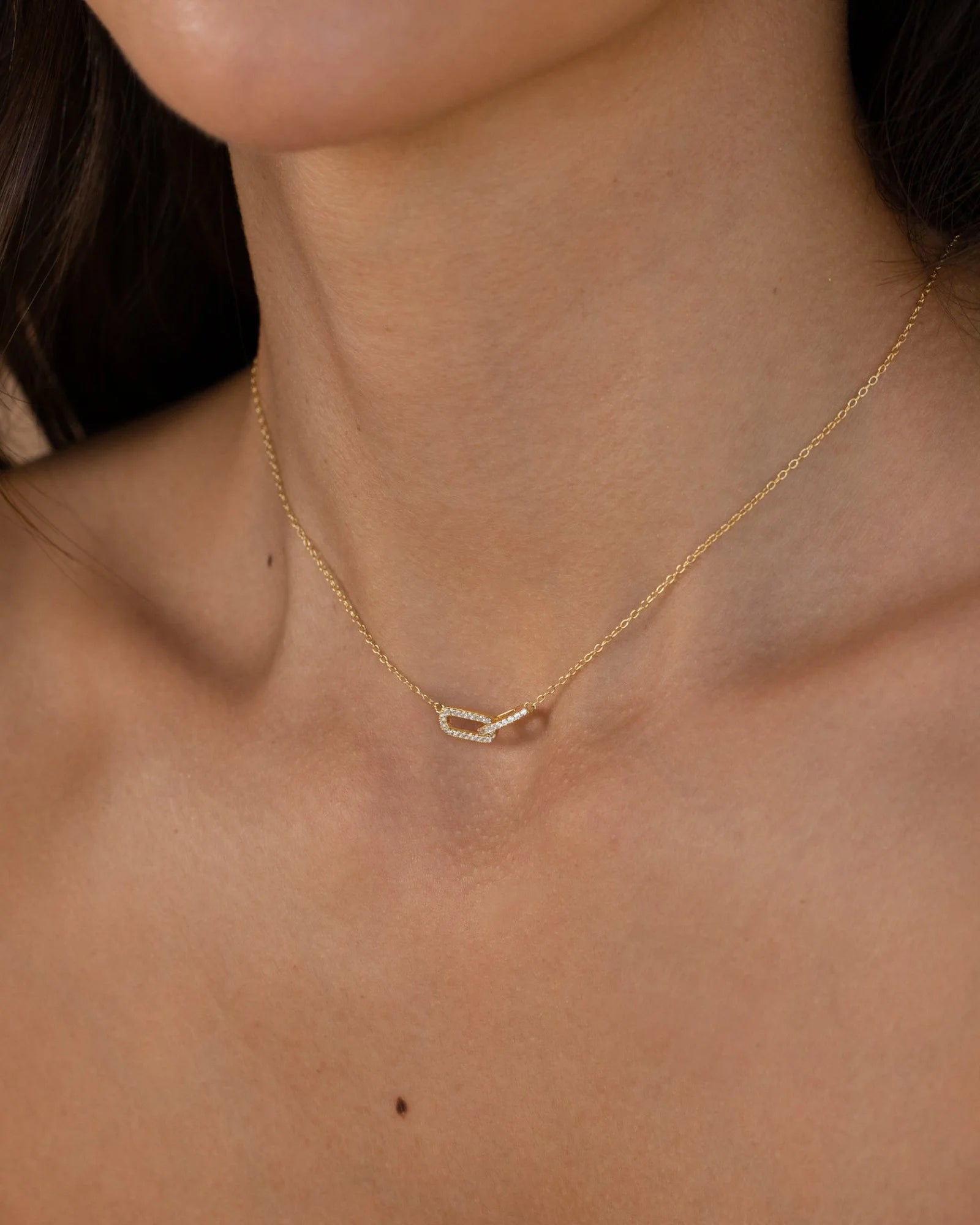 Vaia Pave Link Necklace