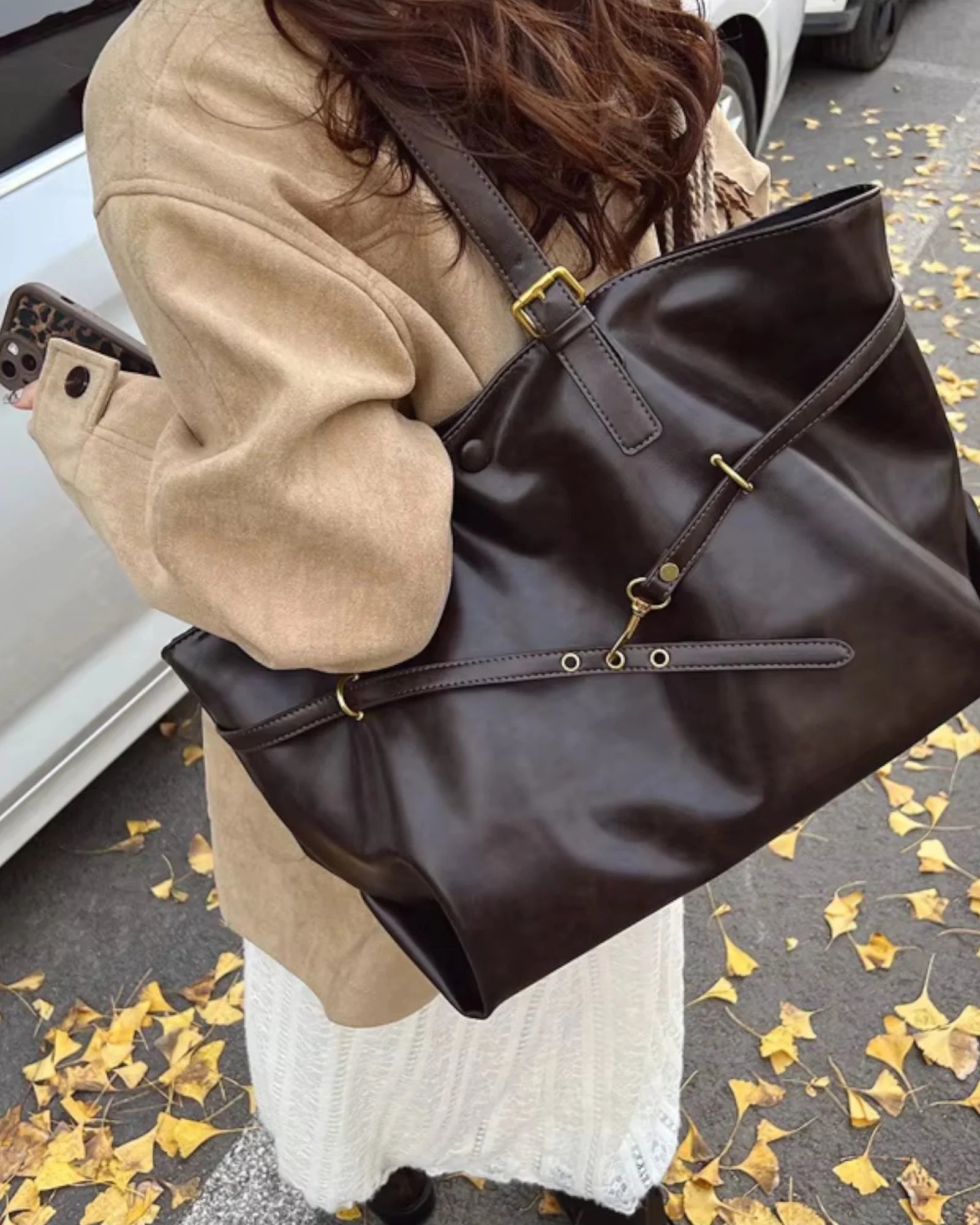 Lucy Faux Leather Tote Bag