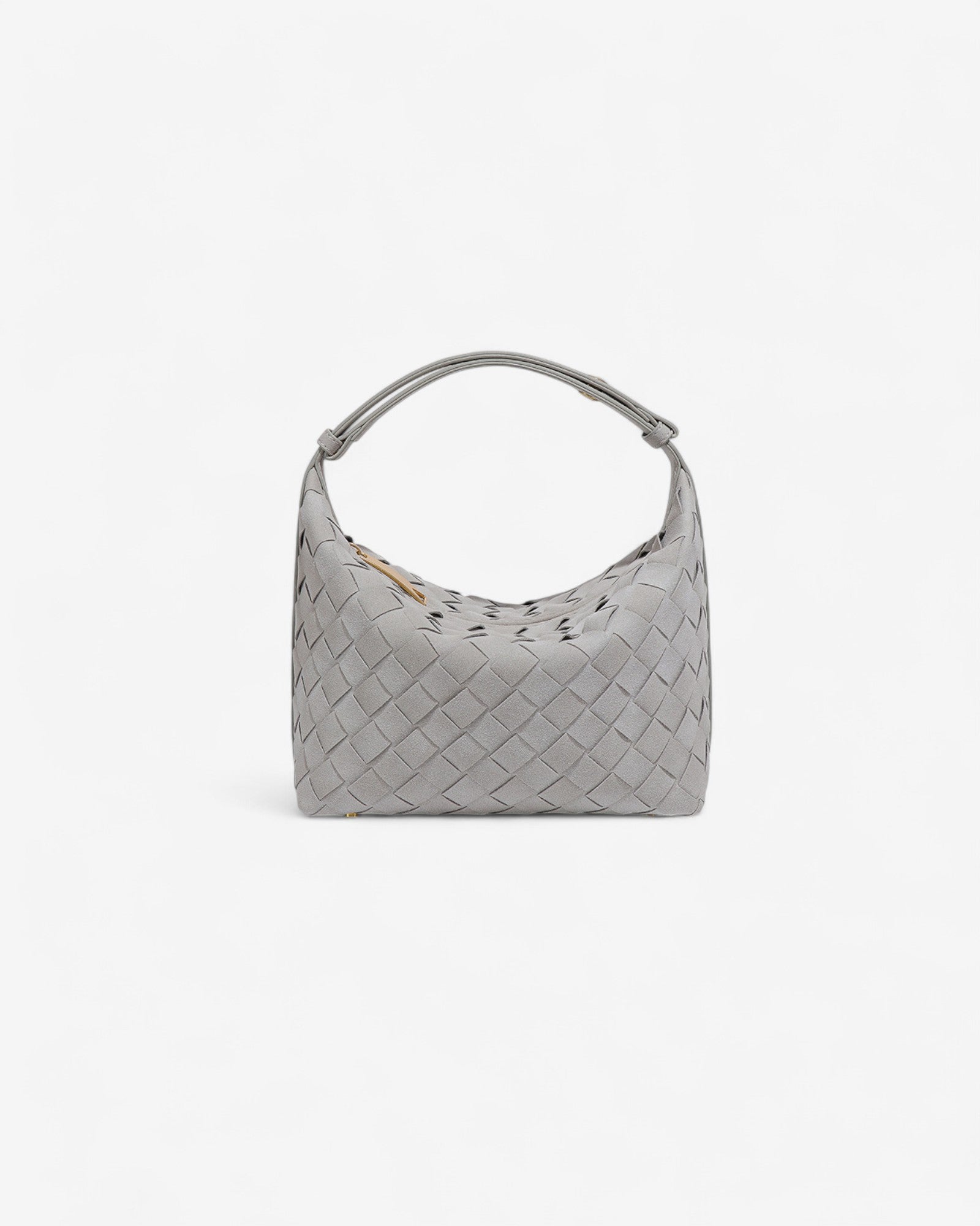 Ysabel Woven Suede Bag