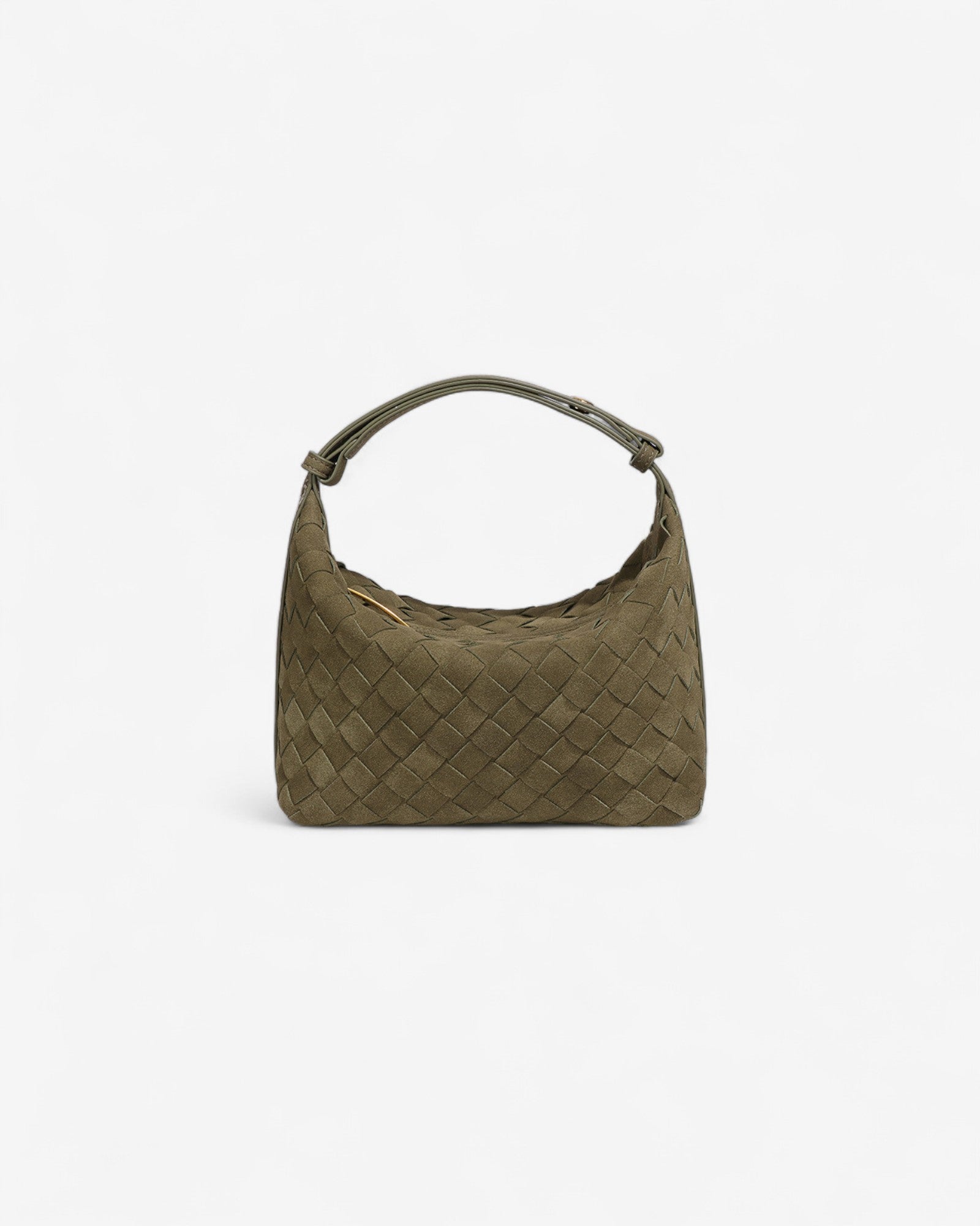 Ysabel Woven Suede Bag