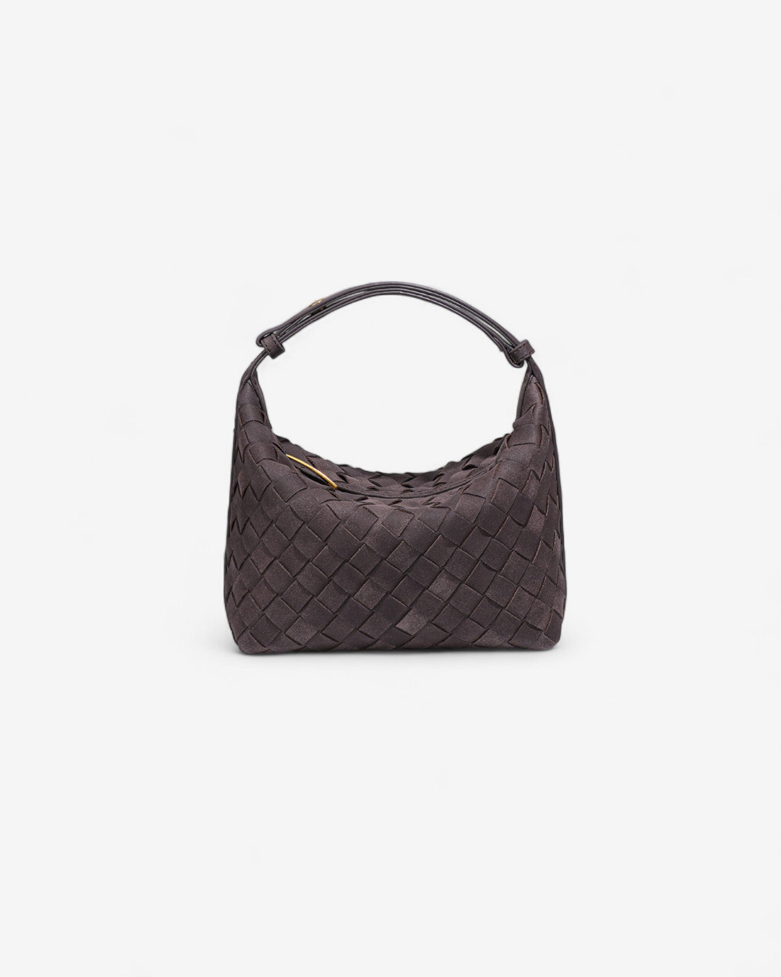 Ysabel Woven Suede Bag