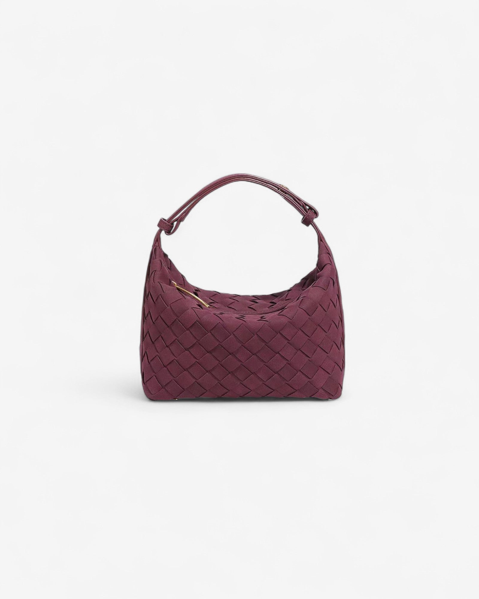 Ysabel Woven Suede Bag