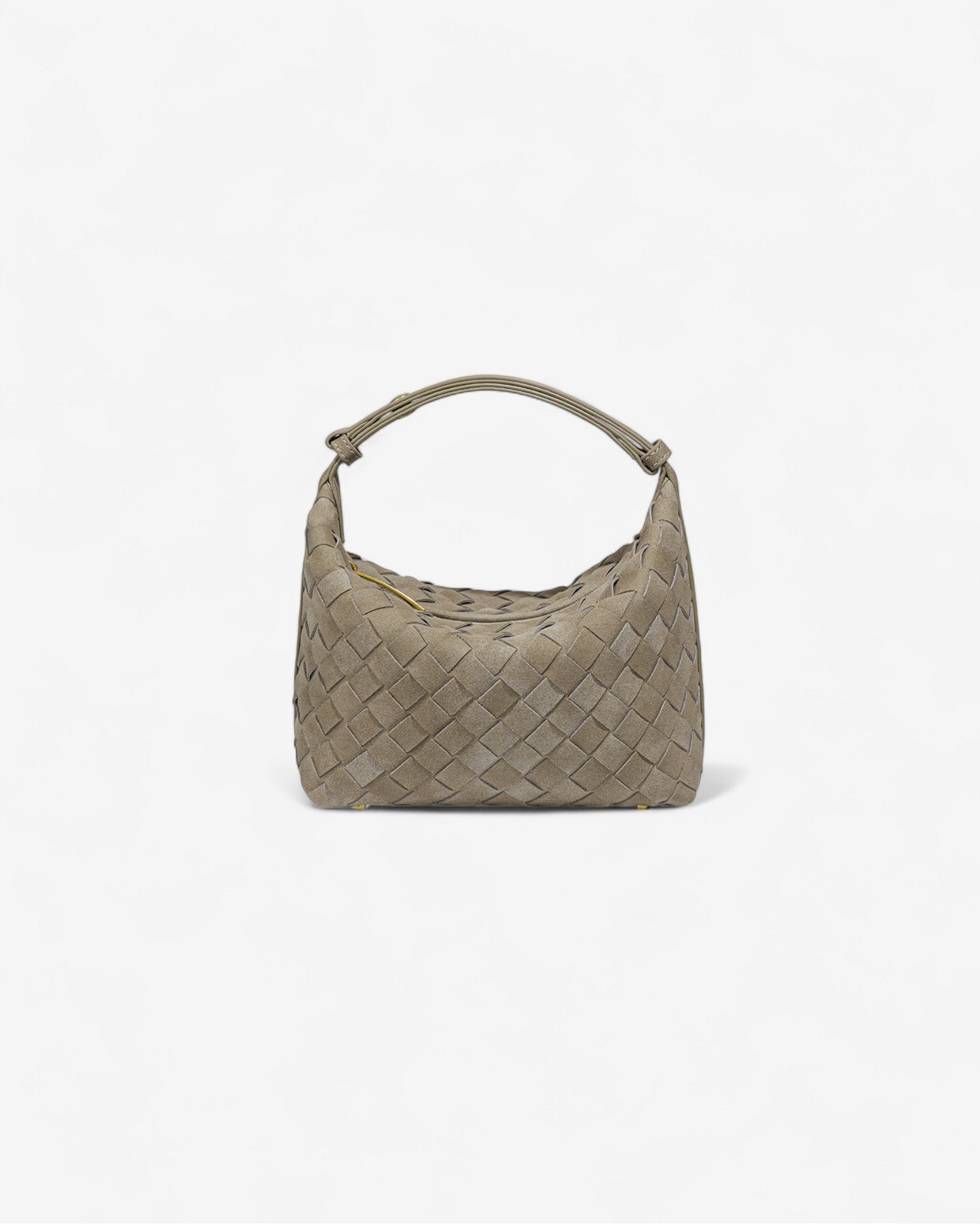 Ysabel Woven Suede Bag